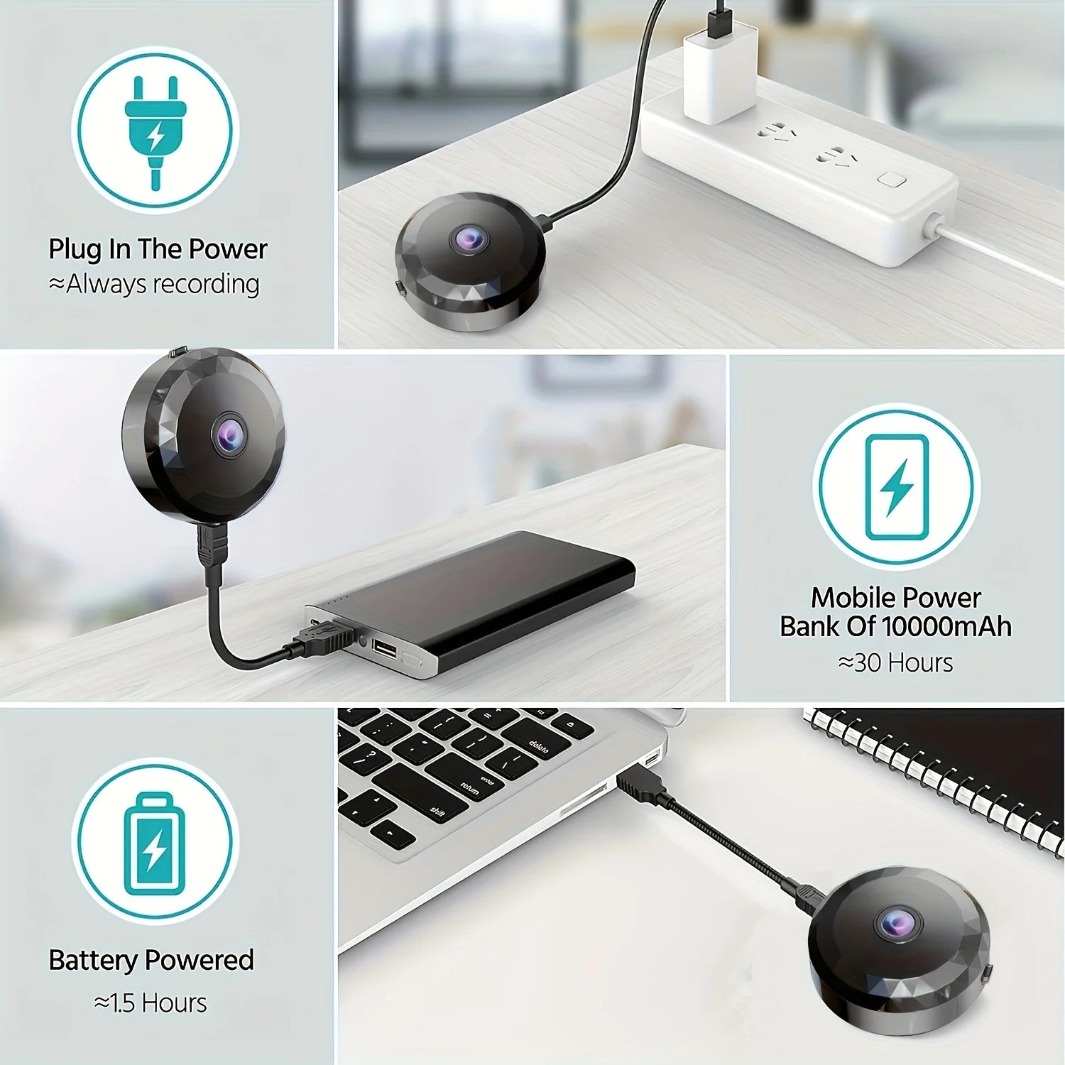 Mini Cámara WiFi 1080P HD – Seguridad Inalámbrica con Visión Nocturna y Audio