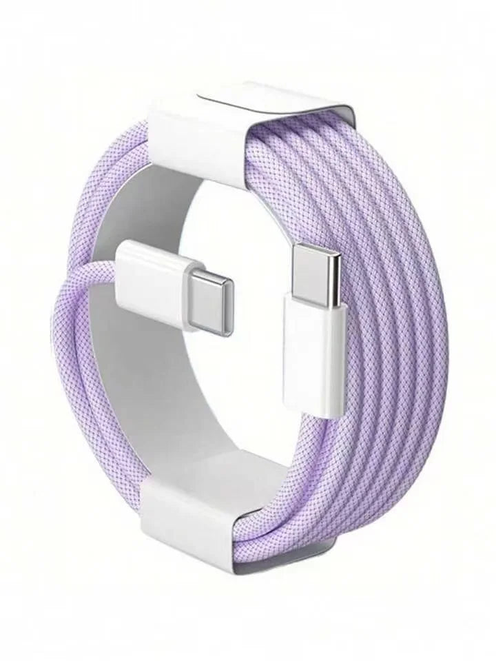 Cable USB-C Carga Rápida para iPhone 15, 16 y 17 — Nylon Trenzado Multicolor