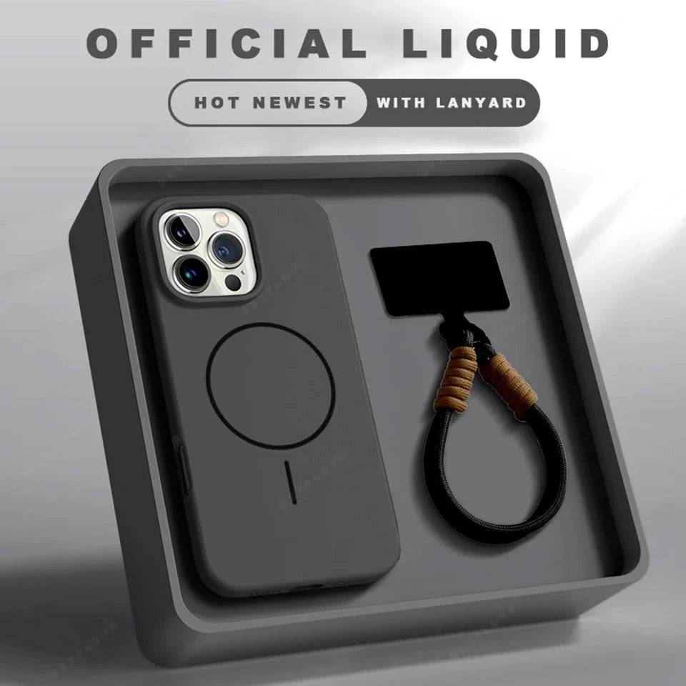Funda Silicona MagSafe con Cordón para iPhone — Protección con Estilo
