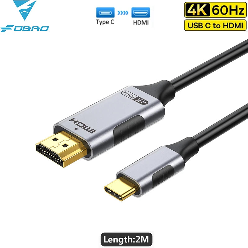 Cable USB-C a HDMI 8K/4K para MacBook, iPad y Laptop — Alta Velocidad
