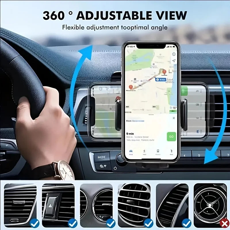Soporte para Celular en Rejilla de Ventilación del Auto — Clip Universal
