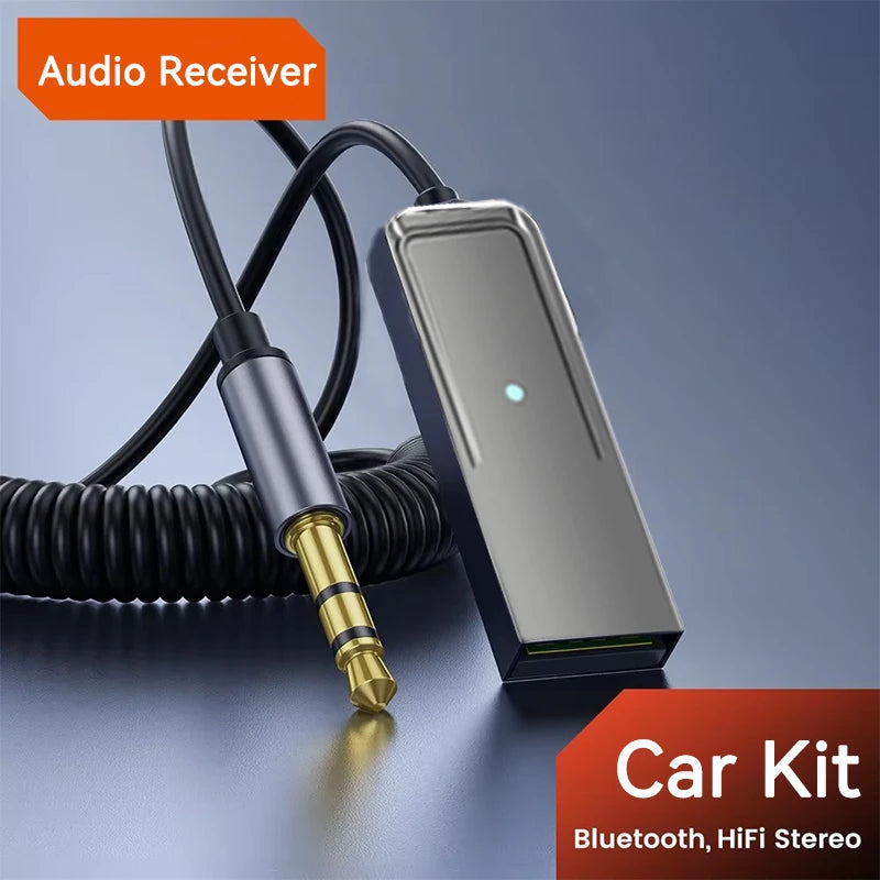 Kit Bluetooth 5.5 para Auto AUX HiFi con Micrófono y Navegación