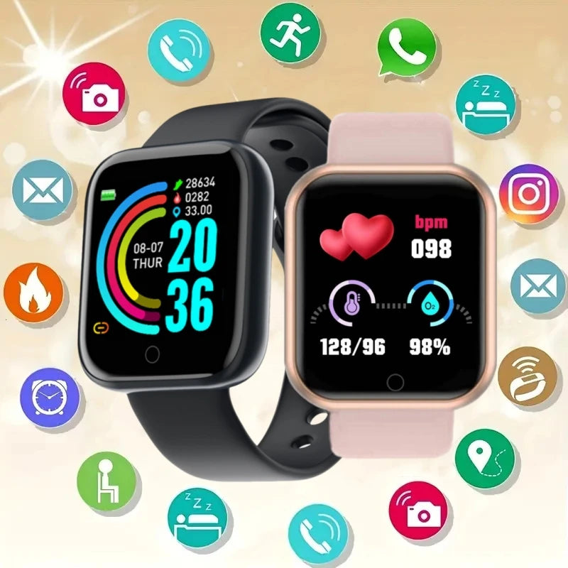 Smartwatch para Hombre y Mujer – Bluetooth, Monitor de Salud, Reproductor de Música