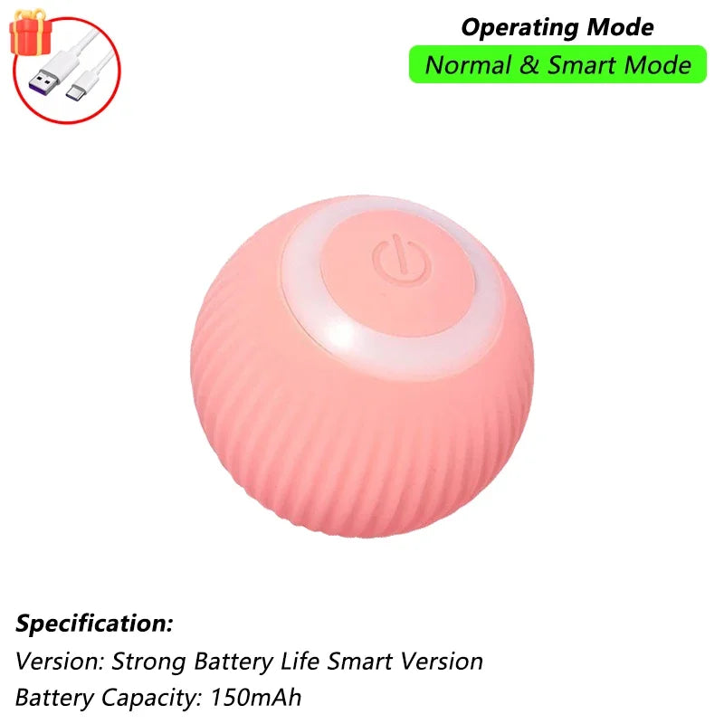 Pelota Interactiva para Gatos – Rodante Automática con Cola, Recargable, Juguete Inteligente