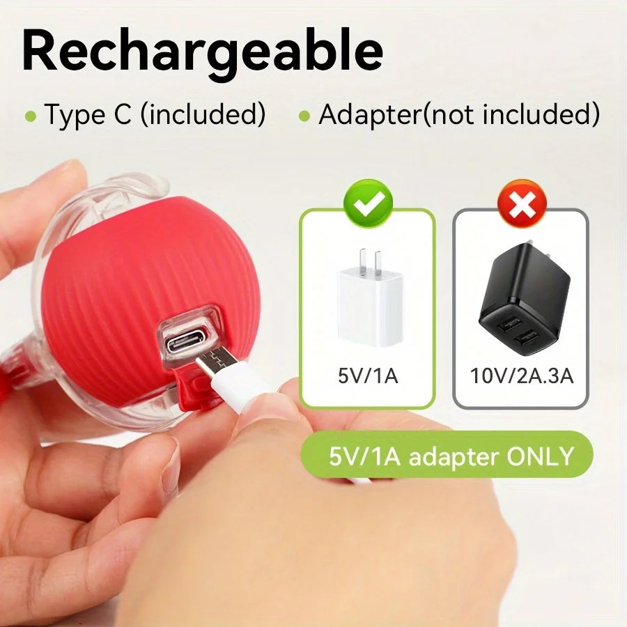 Pelota Interactiva para Gatos – Rodante Automática con Cola, Recargable, Juguete Inteligente