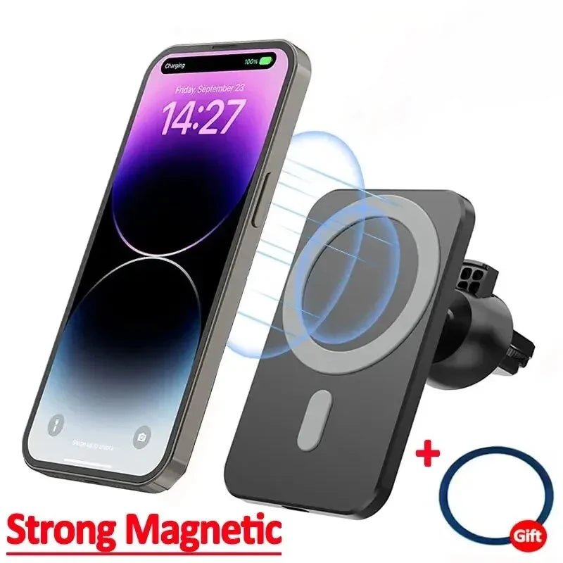 Soporte Magnético para Auto con Carga Inalámbrica — iPhone MagSafe