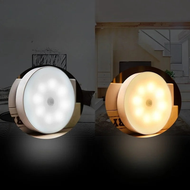 Luz Nocturna LED Inteligente – Sensor de Movimiento, Recargable USB, Magnética para Emergencias