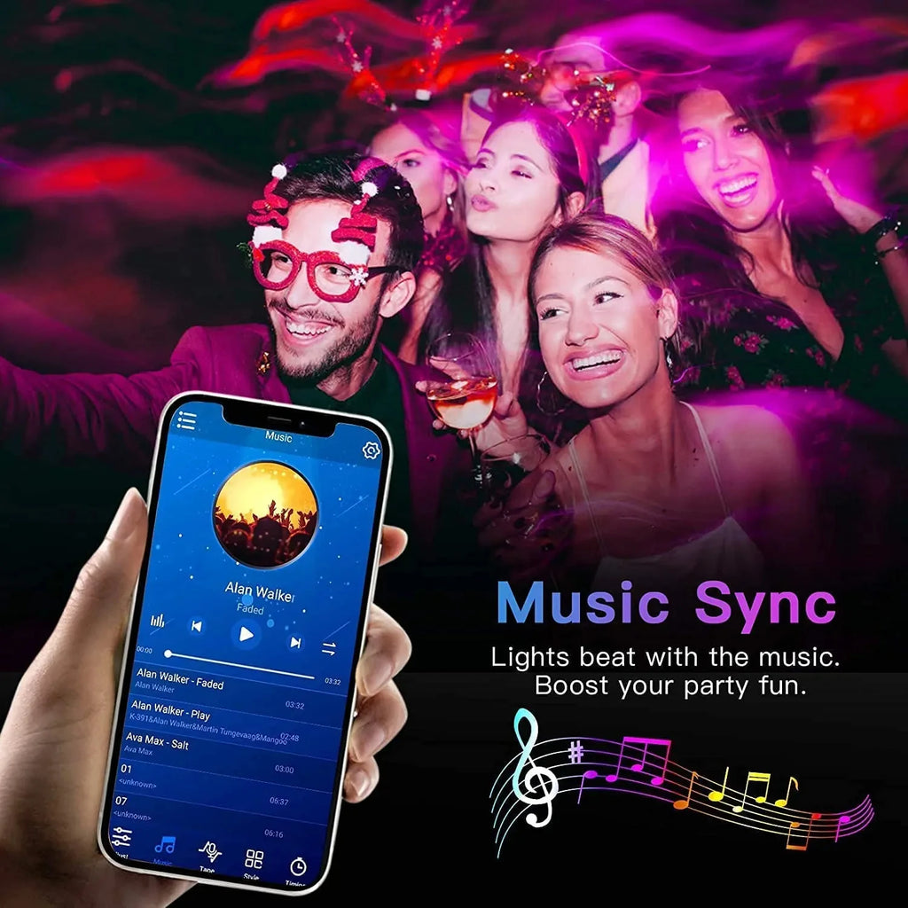 Tira LED Bluetooth RGB 5050 – Control por App, Retroiluminación para TV, Gaming y Decoración