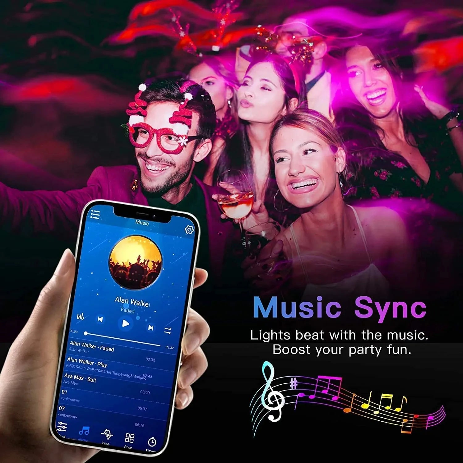 Tira LED Bluetooth RGB 5050 – Control por App, Retroiluminación para TV, Gaming y Decoración