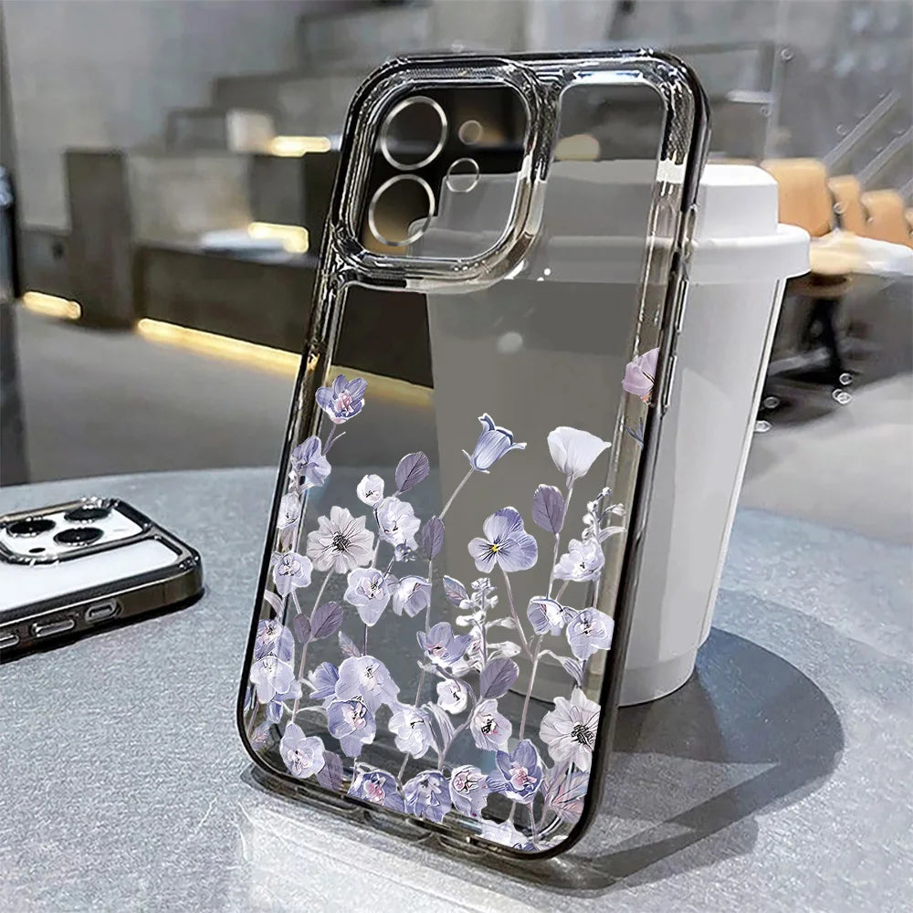 Funda Floral Transparente para iPhone — Diseño Femenino y Elegante