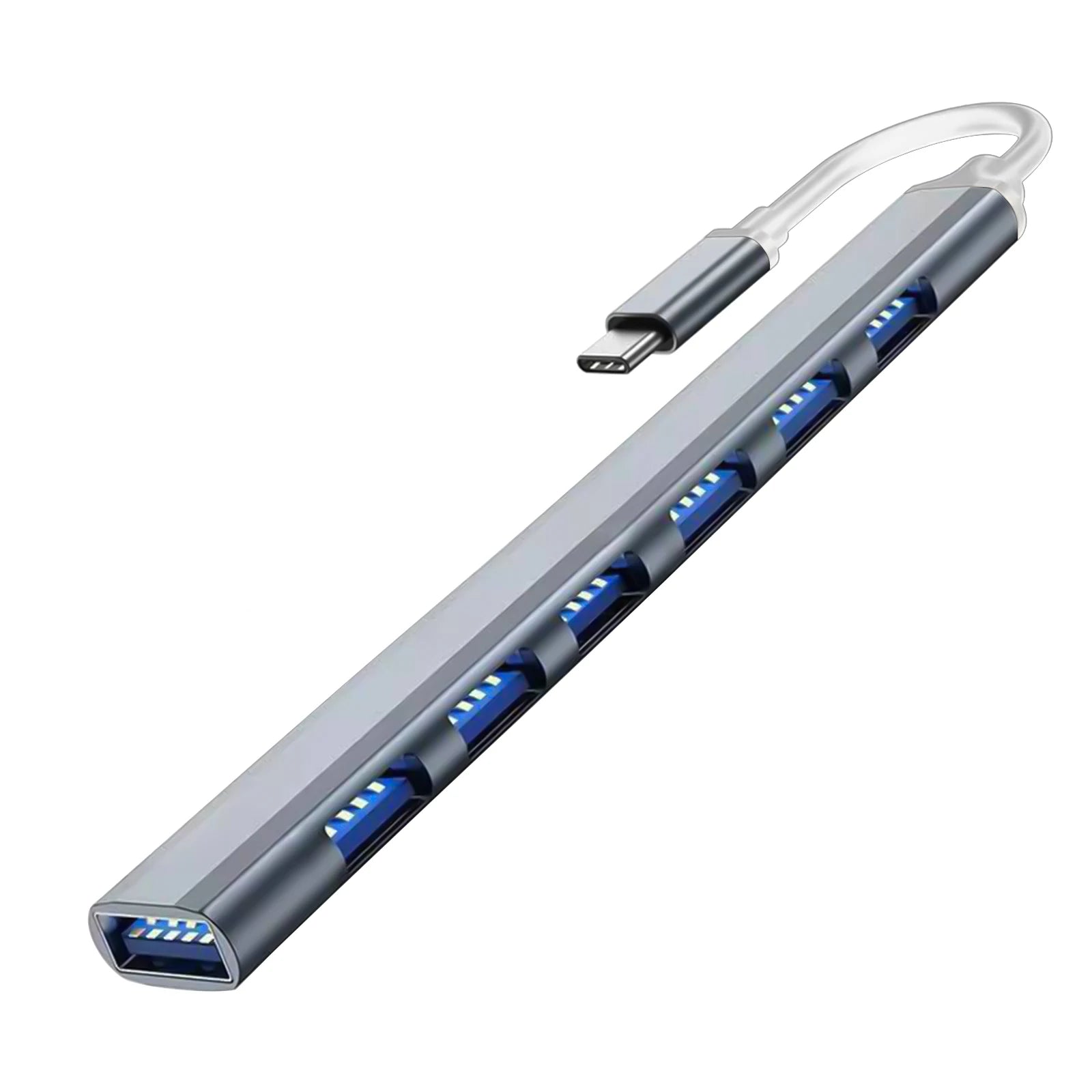 Hub USB-C 7 en 1 para MacBook y Laptop — Puertos USB 3.0 y OTG