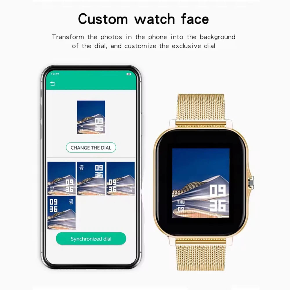 Smartwatch 1.44" – Llamadas Bluetooth, Monitor de Oxígeno y Presión Arterial para Hombre y Mujer