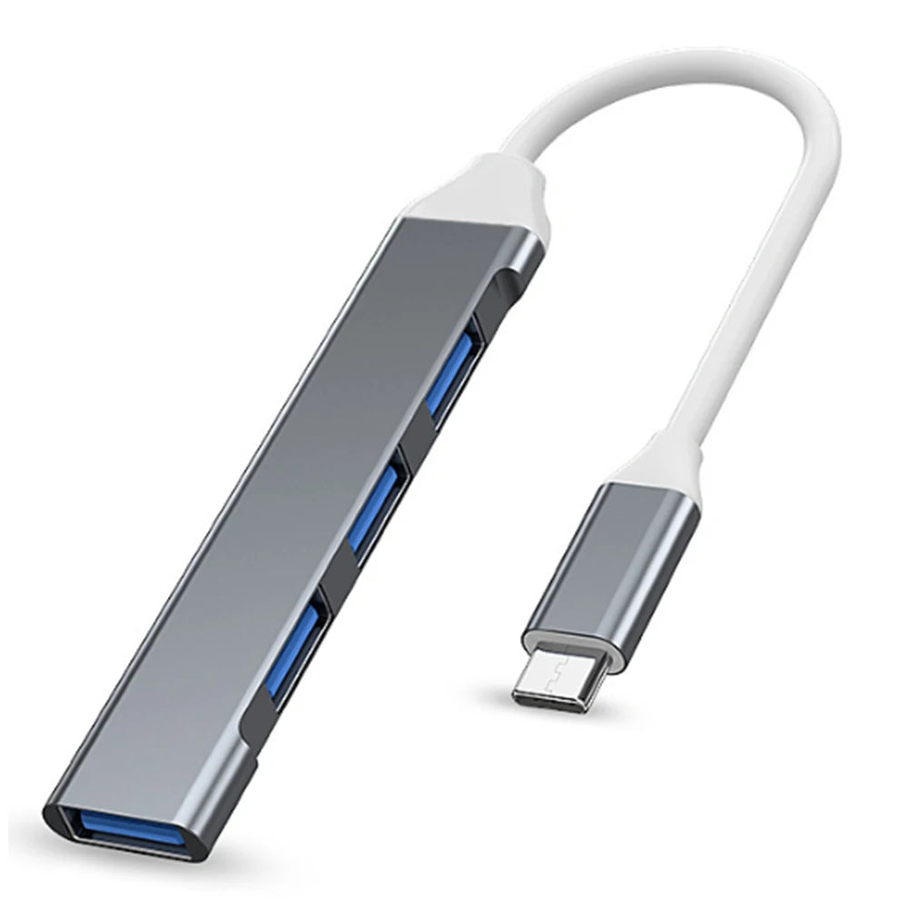 Hub USB-C 4 Puertos para MacBook y Laptop — USB 3.0 Multi Splitter