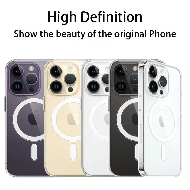 Funda Transparente MagSafe para iPhone — Carga Inalámbrica y Protección