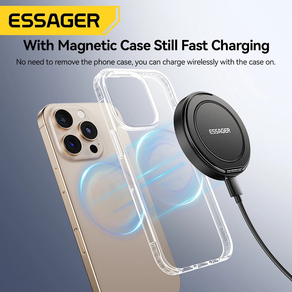 Cargador Inalámbrico Essager con Soporte 15W — Para iPhone y AirPods