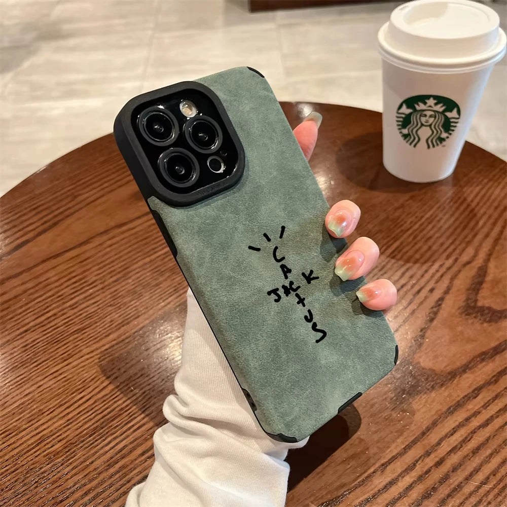 Funda Tipo Cartera Flip de Cuero para iPhone — Estilo Streetwear