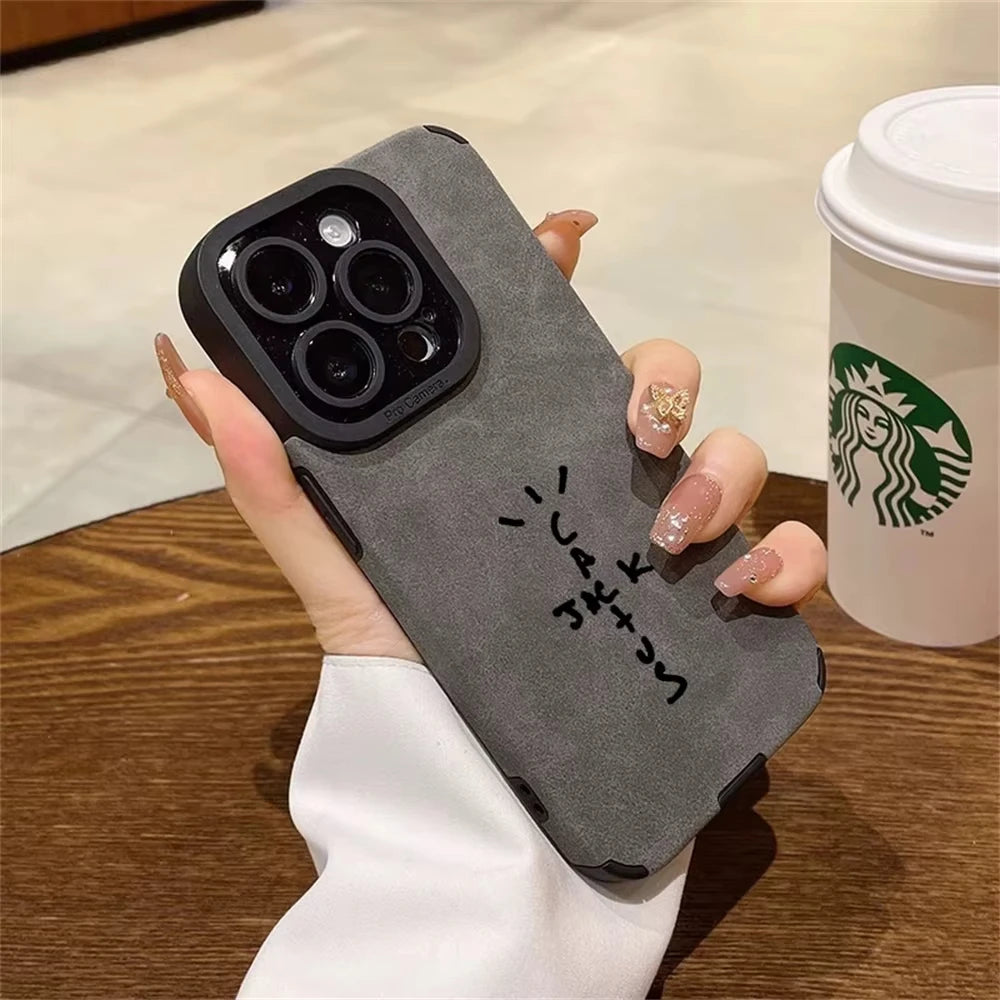 Funda Tipo Cartera Flip de Cuero para iPhone — Estilo Streetwear