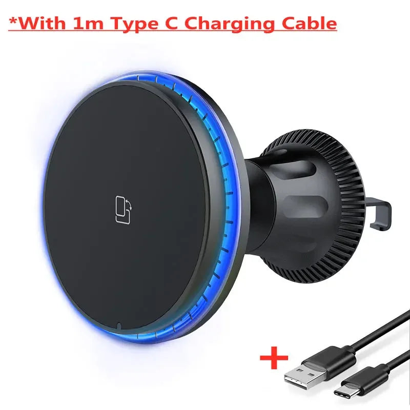 Soporte para Auto con Carga Inalámbrica RGB — MagSafe 15W
