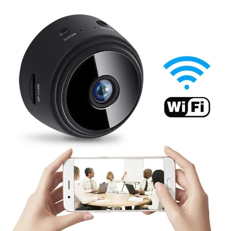 Mini Cámara WiFi A9 – Vigilancia Inalámbrica para Bebés, Mascotas y Hogar Inteligente
