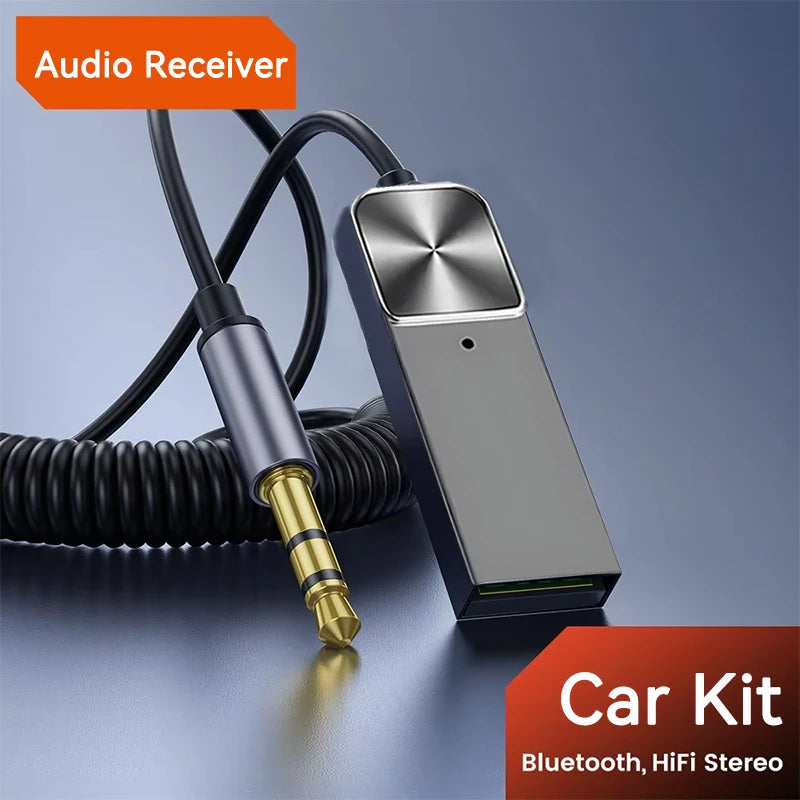 Kit Bluetooth 5.5 para Auto AUX HiFi con Micrófono y Navegación