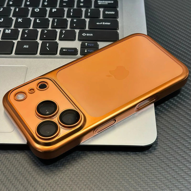 Funda Mate Translúcida con Placa Trasera para iPhone — Protección de Cámara