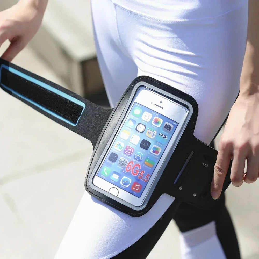 Brazalete Deportivo para Celular – Porta iPhone hasta 6.5" con Bolsillo para Tarjeta y Llaves