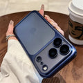 Funda Mate Translúcida con Placa Trasera para iPhone — Protección de Cámara