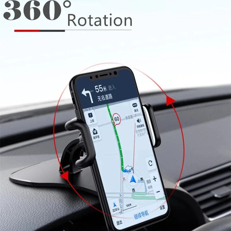 Soporte Giratorio 360° para Auto — Tablero y Parabrisas Universal