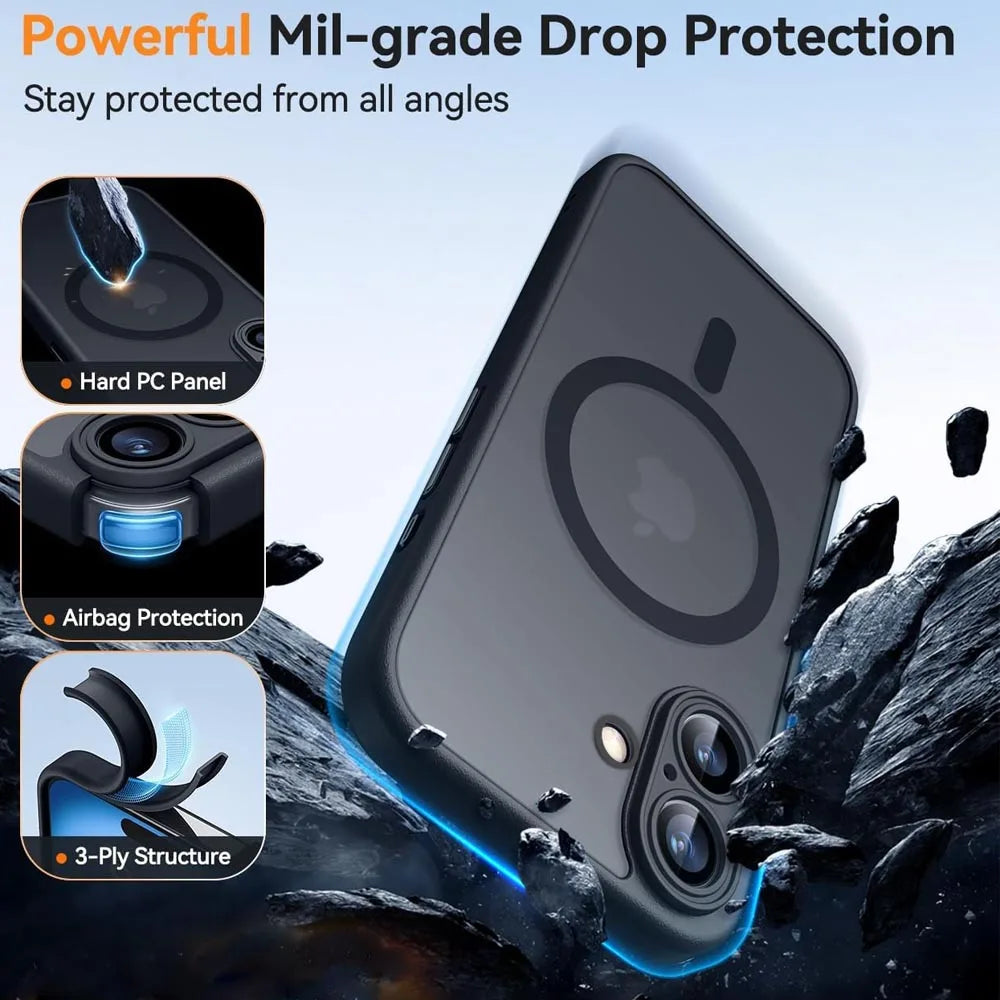 Funda Armor MagSafe Translúcida para iPhone — Protección Máxima