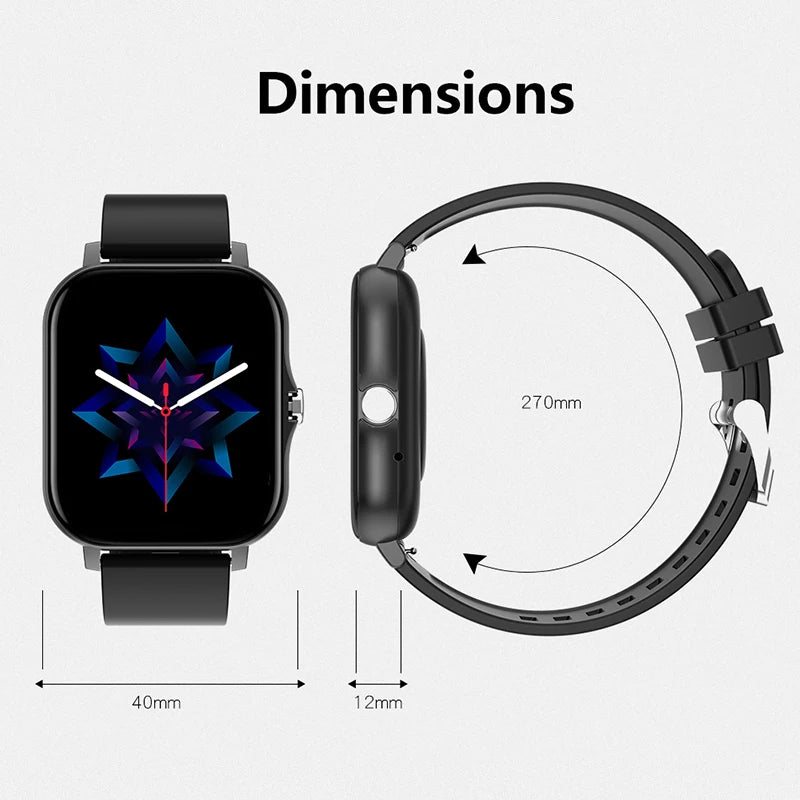Smartwatch Deportivo 2026 – Monitor de Salud, Llamadas BT, Resistente al Agua para iOS y Android