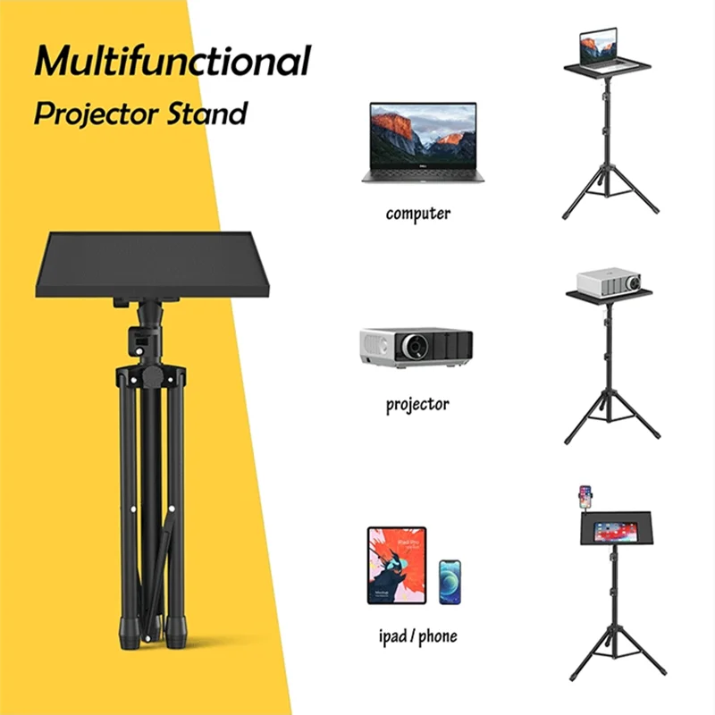 Tripíe Soporte Portátil para Proyector y Laptop – Altura Ajustable 22 a 45 cm