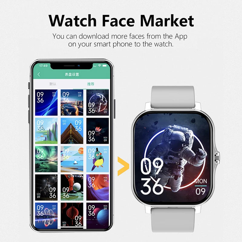 Smartwatch Deportivo 2026 – Monitor de Salud, Llamadas BT, Resistente al Agua para iOS y Android