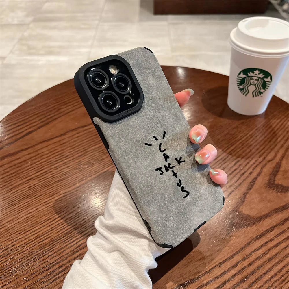 Funda Tipo Cartera Flip de Cuero para iPhone — Estilo Streetwear