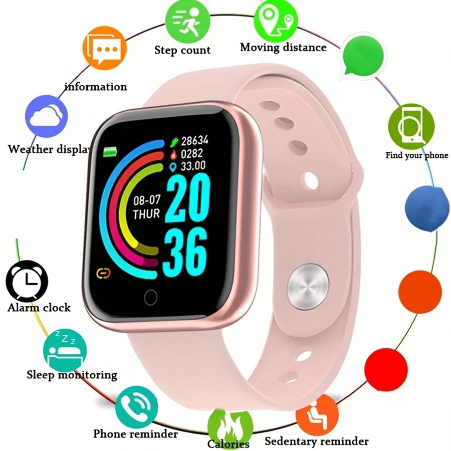 Smartwatch para Hombre y Mujer – Bluetooth, Monitor de Salud, Reproductor de Música