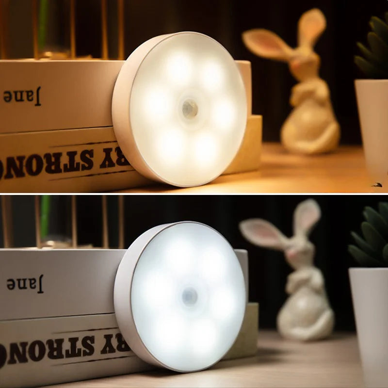Luz Nocturna LED Inteligente – Sensor de Movimiento, Recargable USB, Magnética para Emergencias