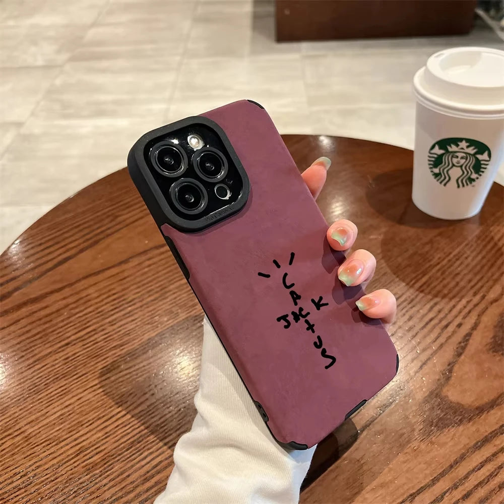 Funda Tipo Cartera Flip de Cuero para iPhone — Estilo Streetwear