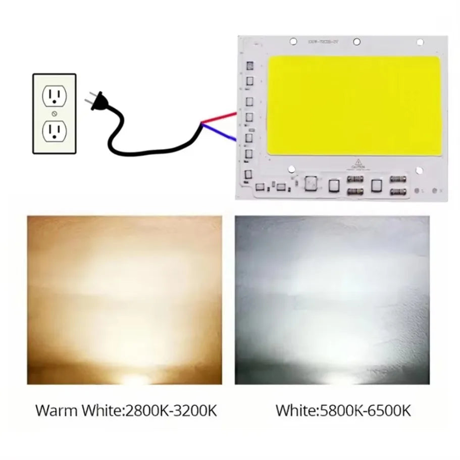 Chip LED COB 50W a 200W – 200-240V Sin Driver para Reflectores y Proyectores DIY de Alta Potencia