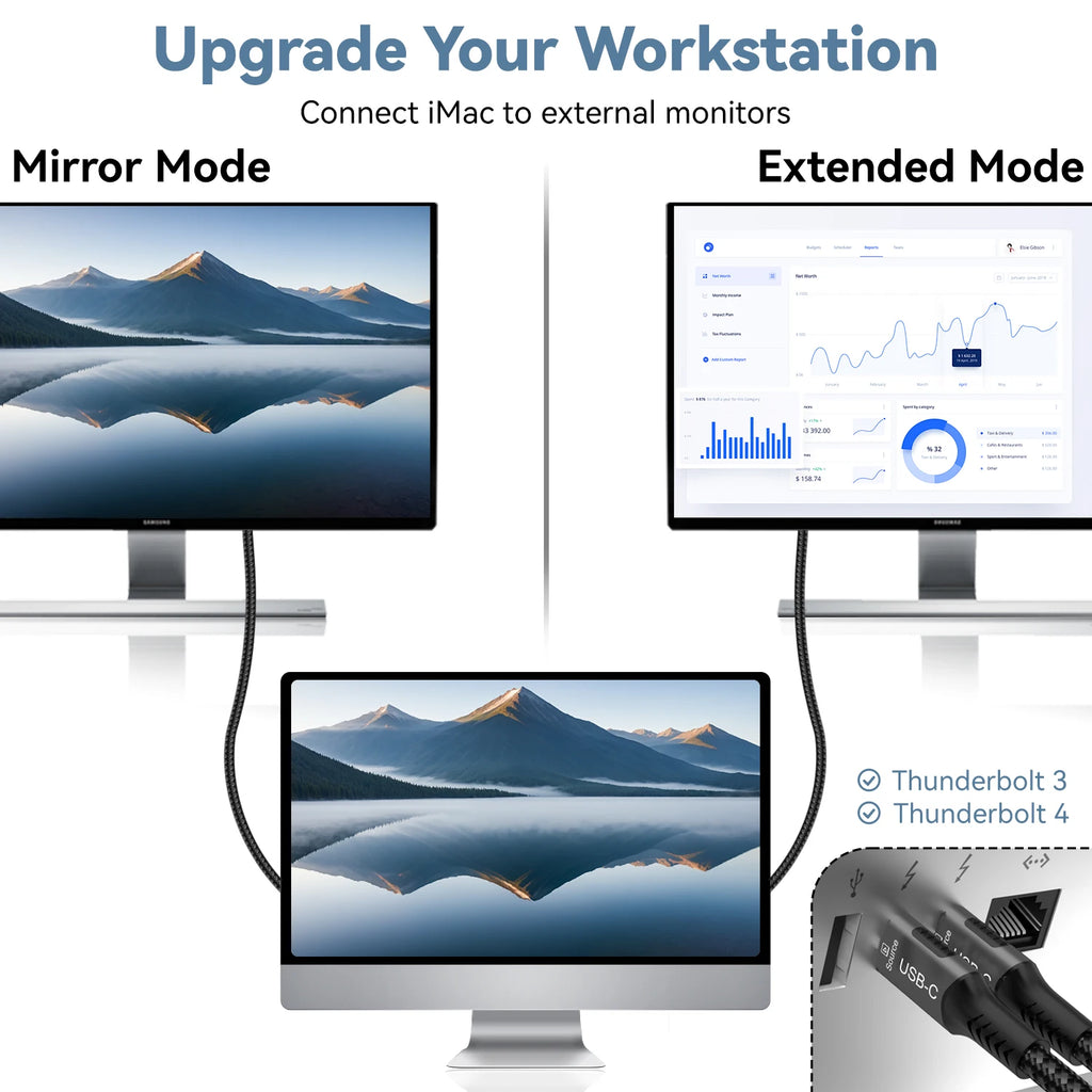 Cable USB-C a HDMI 8K/4K para MacBook, iPad y Laptop — Alta Velocidad