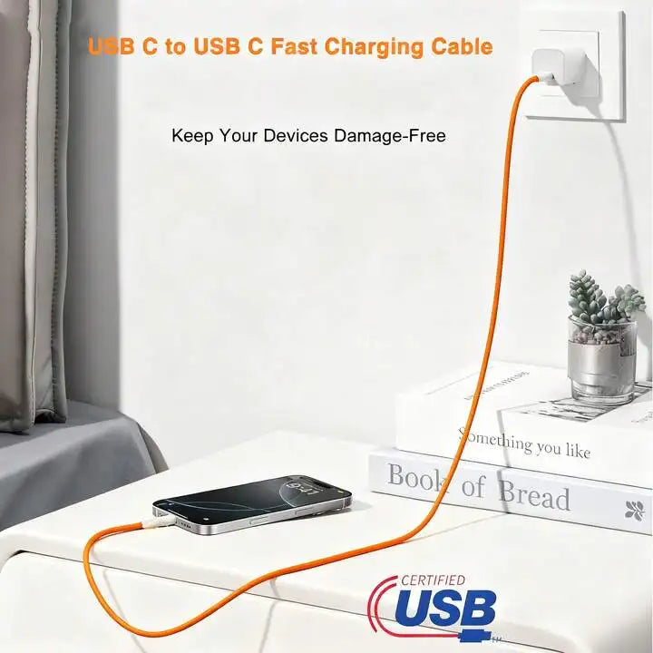 Cable USB-C Carga Rápida para iPhone 15, 16 y 17 — Nylon Trenzado Multicolor