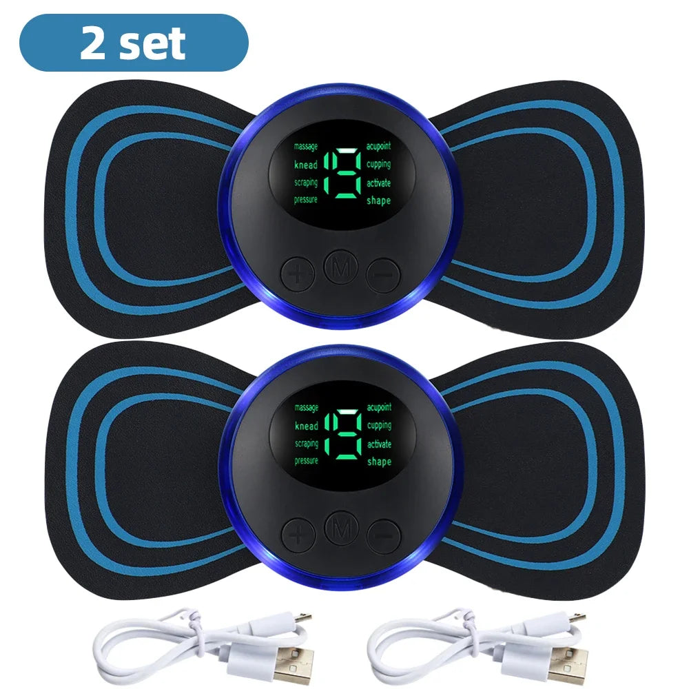 Masajeador EMS Eléctrico – Estimulador Muscular de Baja Frecuencia para Cuello, Espalda y Pantorrillas