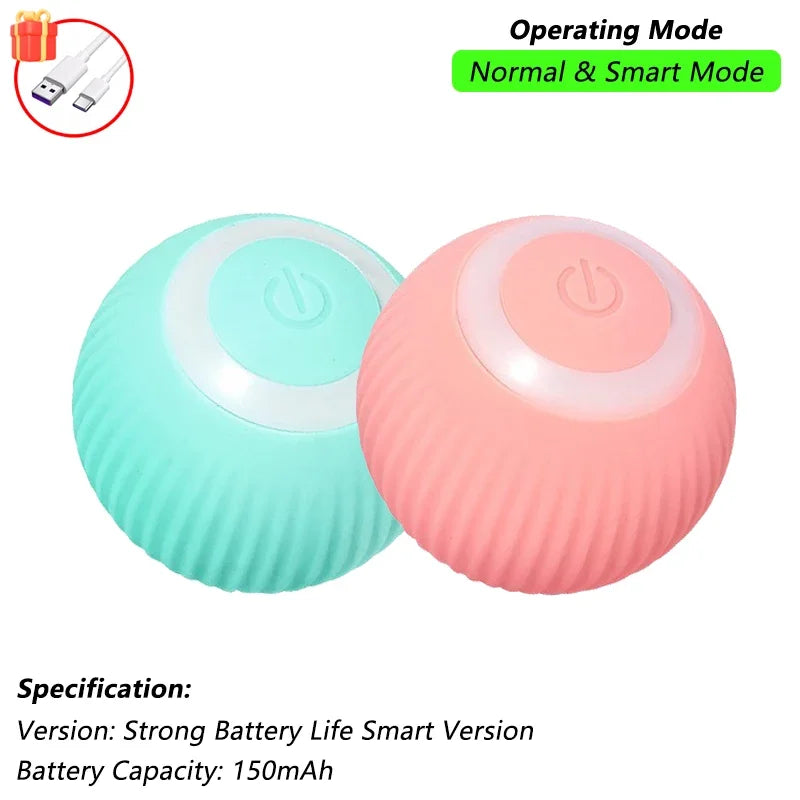 Pelota Interactiva para Gatos – Rodante Automática con Cola, Recargable, Juguete Inteligente