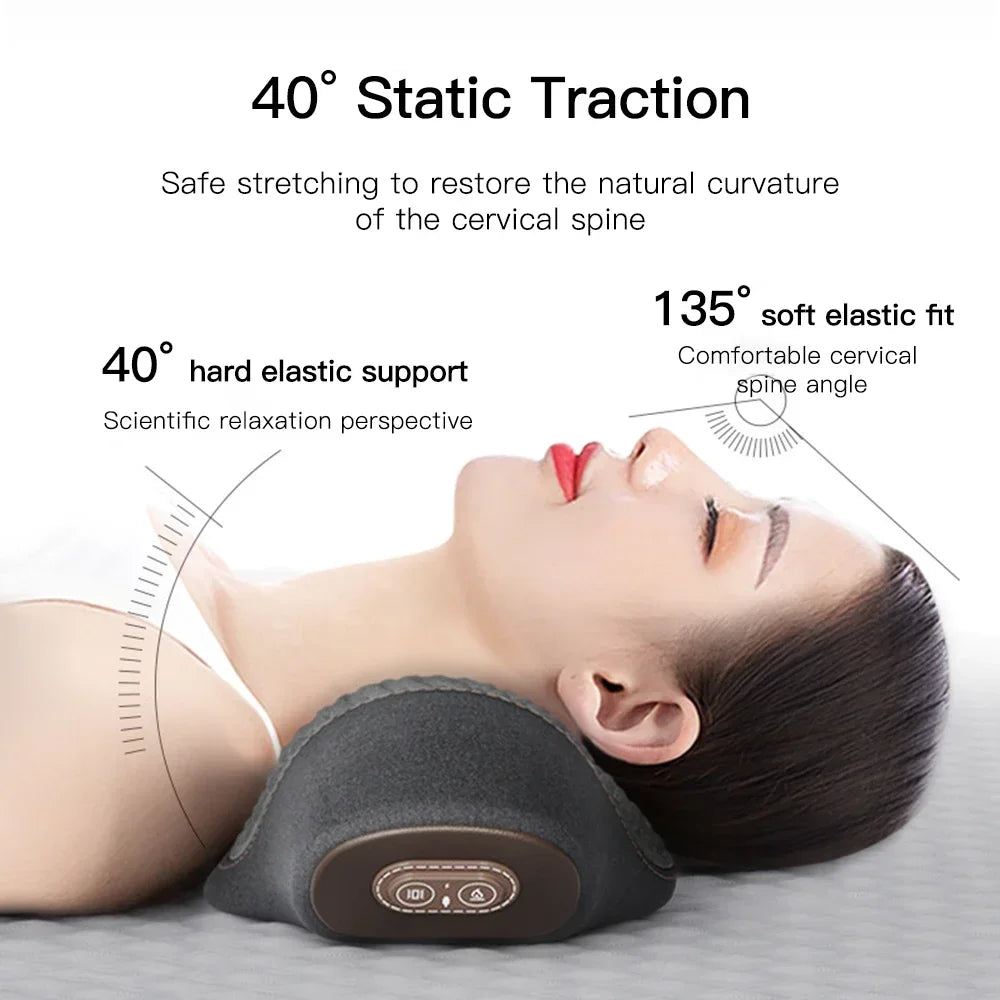 Almohada Masajeadora de Cuello – Calor, Vibración y Tracción Cervical para Alivio de Dolor