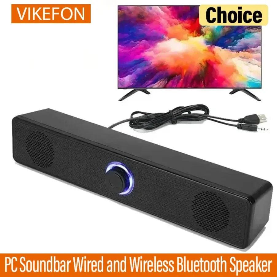 Soundbar Bluetooth y USB para TV, PC y Gaming con Sonido Envolvente