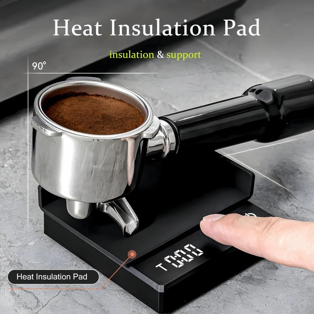 Báscula de Café Electrónica de Precisión – USB, Ratio de Agua/Café, Almohadilla de Silicona para Baristas